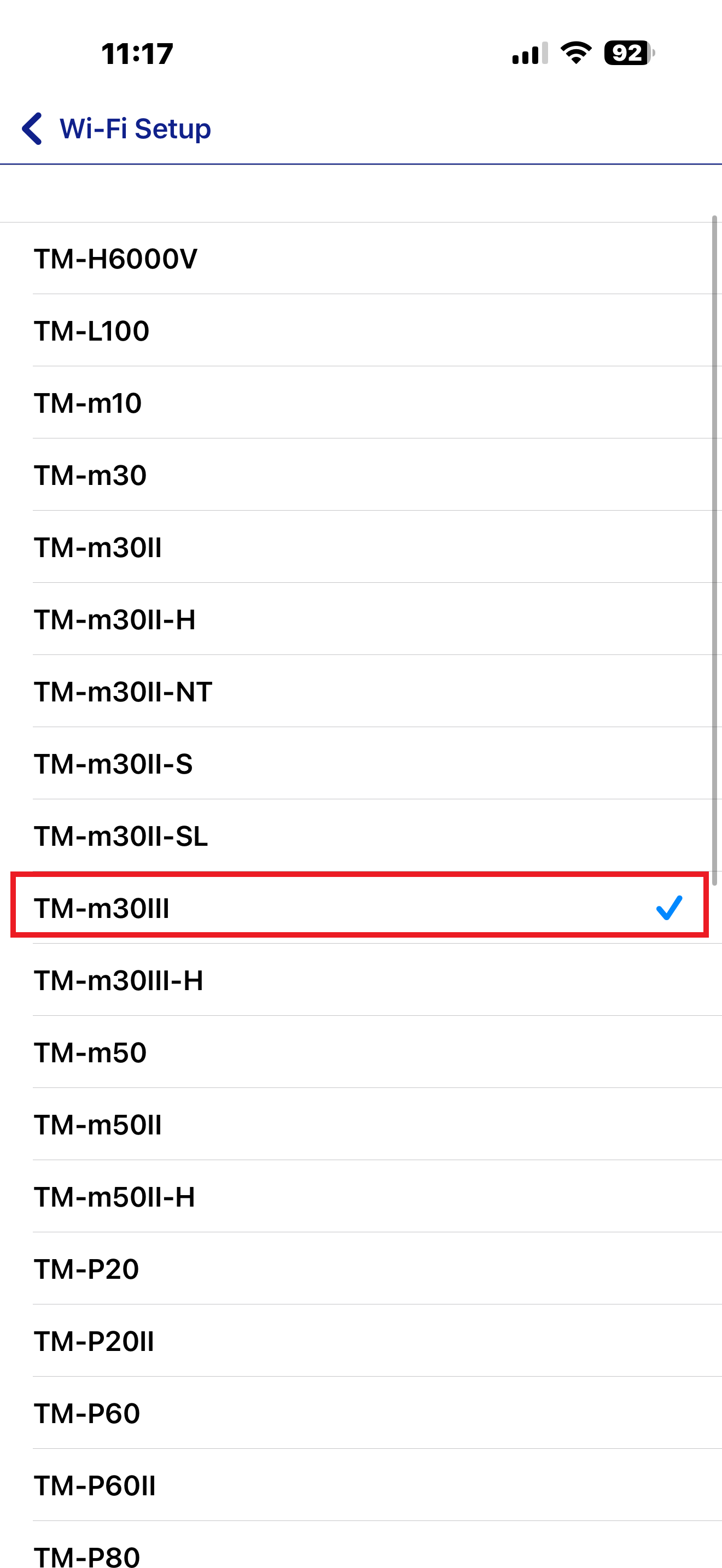 選取TM-m30III